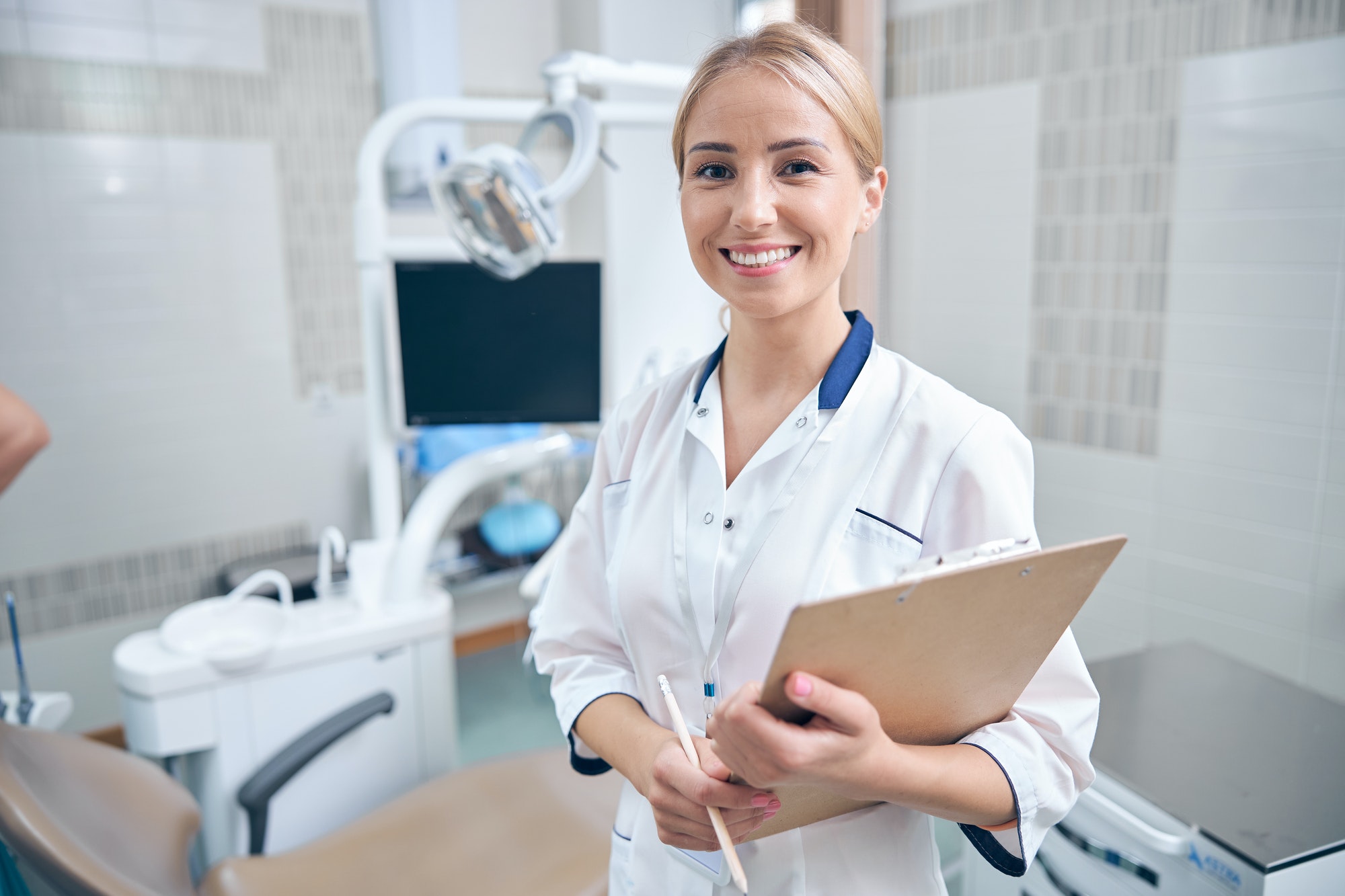 Dentist in the dental office