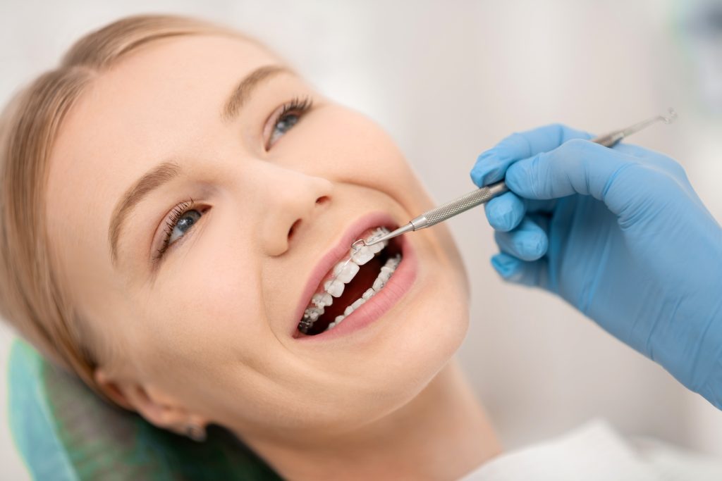 Woman at the dentist