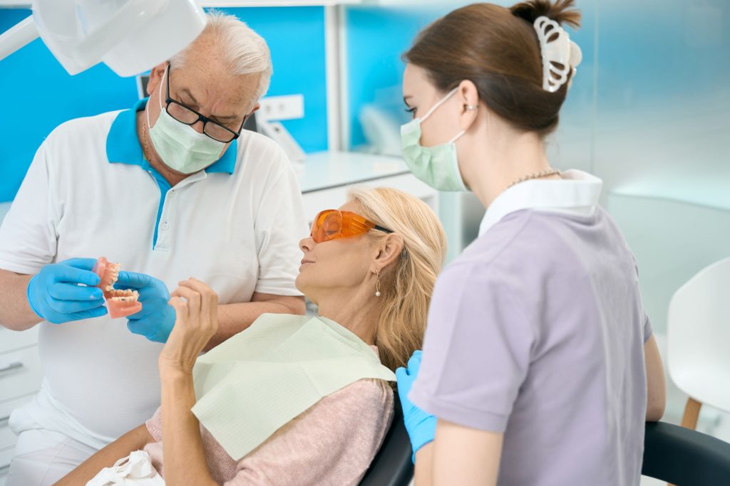 Dentist explains procedure