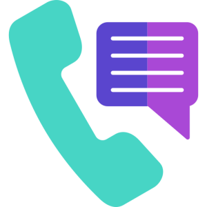 Telephone and message icon
